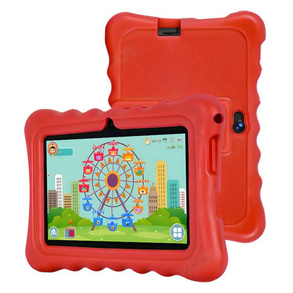 Tablette PC enfant BDF T7 7 pouces WiFi avec étui en silicone, 2 Go + 32 Go, Android 8.1, processeur quadricœur MTK6735, prise US, 4GB+64GB