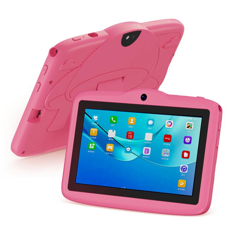 Tablette PC enfant BDF 7 pouces WiFi avec étui en silicone champignon, 2 Go + 32 Go, Android 8.1, processeur quadricœur MTK6735, prise US, 4GB+64GB