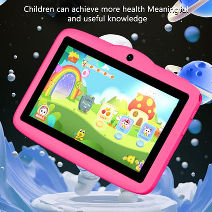 Tablette PC enfant BDF 7 pouces WiFi avec étui en silicone champignon, 2 Go + 32 Go, Android 8.1, processeur quadricœur MTK6735, prise US, 4GB+64GB