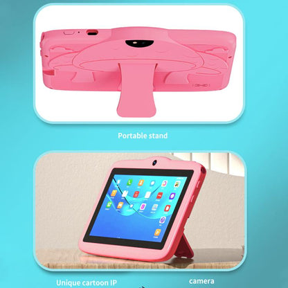 Tablette PC enfant BDF 7 pouces WiFi avec étui en silicone champignon, 2 Go + 32 Go, Android 8.1, processeur quadricœur MTK6735, prise US, 4GB+64GB