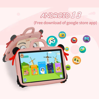 Tablette PC enfant BDF 7 pouces WiFi avec étui en silicone Nezha, 1 Go + 16 Go, Android 8.1, processeur quadricœur MTK6735, prise US, 3GB+32GB