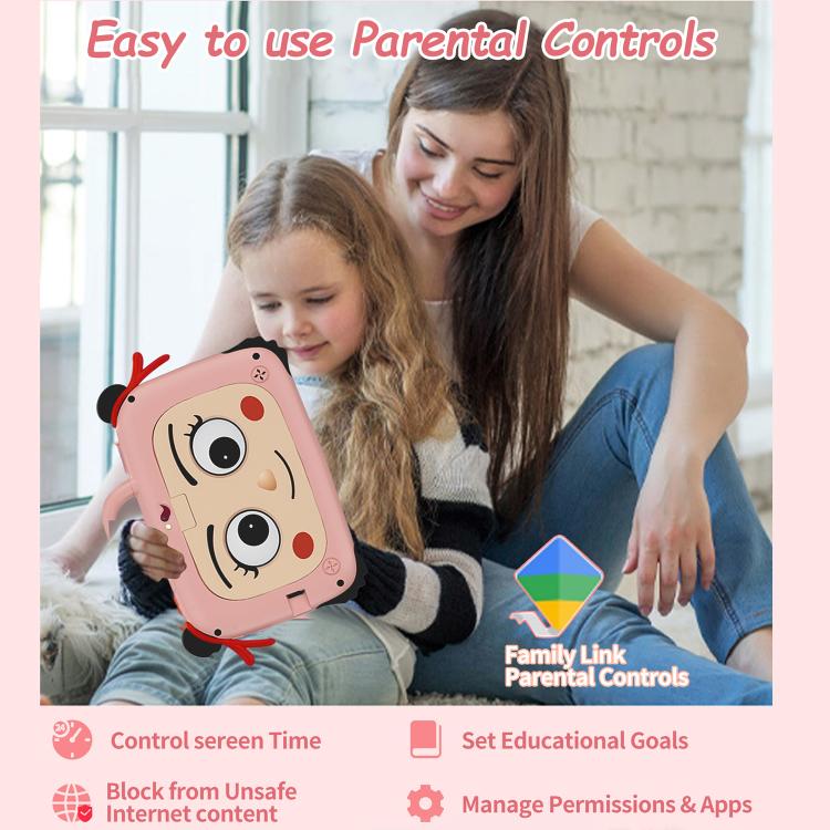 Tablette PC enfant BDF 7 pouces WiFi avec étui en silicone Nezha, 2 Go + 32 Go, Android 8.1, processeur quadricœur MTK6735, prise US, 4GB+64GB