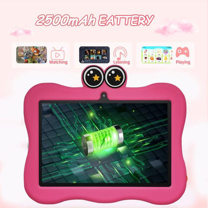 Tablette PC enfant BDF 7 pouces WiFi avec coque en silicone motif crabe, 1 Go + 16 Go, Android 8.1, processeur quadricœur MTK6735, prise US, 3GB+32GB