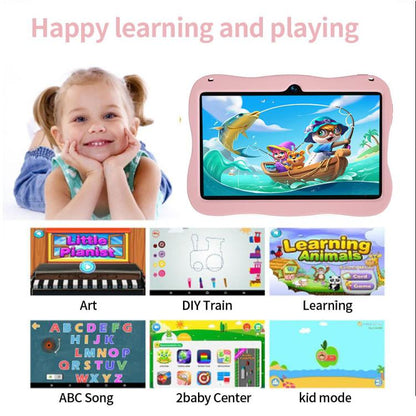 Tablette PC enfant BDF 7 pouces WiFi avec coque en silicone astronaute, 2 Go + 32 Go, Android 8.1, processeur quadricœur MTK6735, prise US, 4GB+64GB