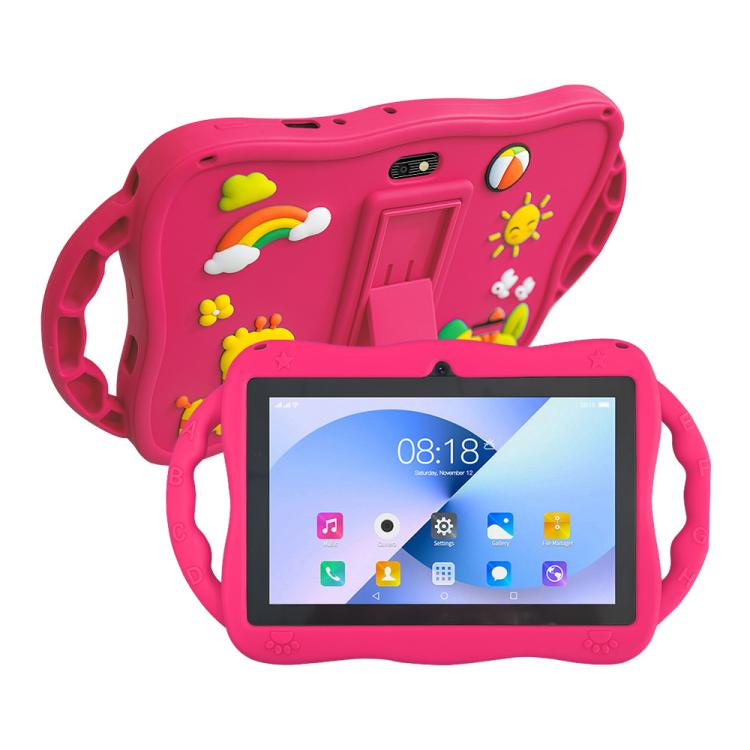 Tablette PC enfant BDF 7 pouces WiFi avec coque en silicone girafe, 1 Go + 16 Go, Android 8.1, processeur quadricœur MTK6735, prise US, 3GB+32GB