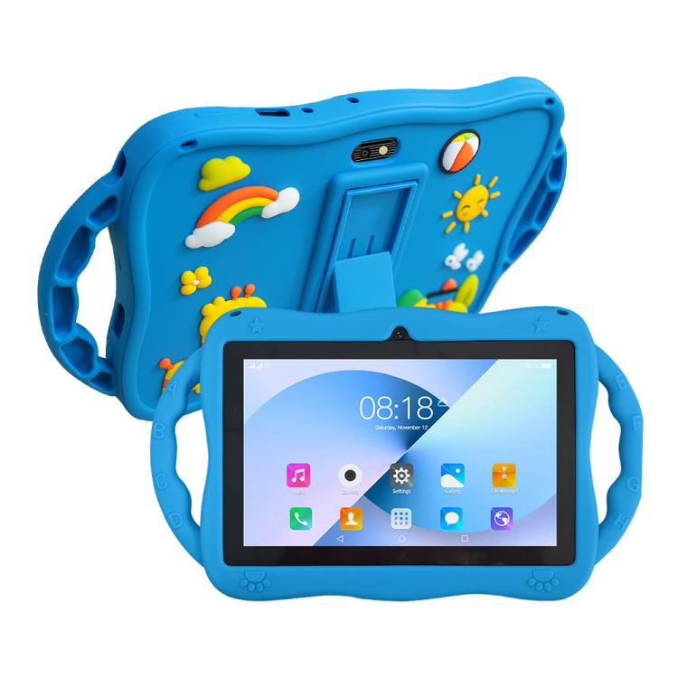Tablette PC enfant BDF 7 pouces WiFi avec coque en silicone girafe, 1 Go + 16 Go, Android 8.1, processeur quadricœur MTK6735, prise US, 3GB+32GB