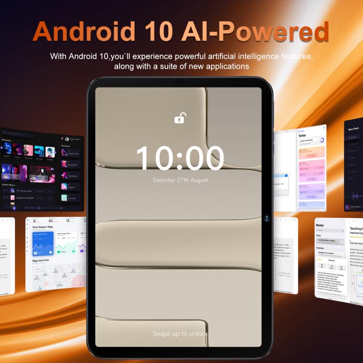 Tablette PC Tab 17 Pro 10,1 pouces 4G LTE, 4 Go + 32 Go, Android 10, processeur octocœur MTK6755, prise américaine, US Plug