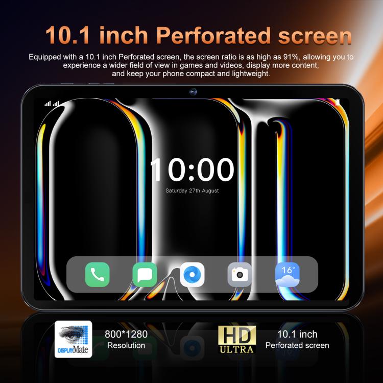 Tablette PC Tab 17 Pro 10,1 pouces 4G LTE, 4 Go + 32 Go, Android 10, processeur octocœur MTK6755, prise américaine, US Plug