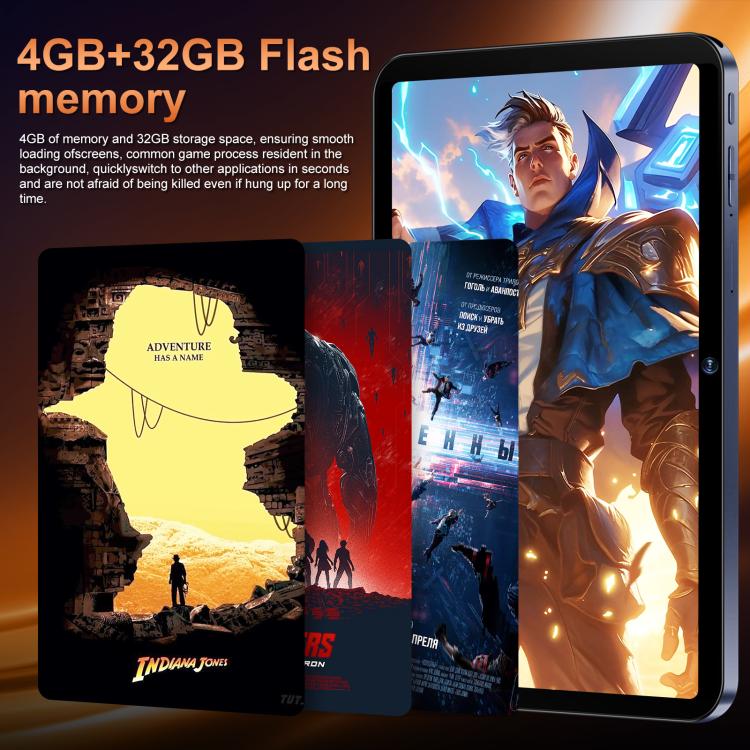 Tablette PC Tab 17 Pro 10,1 pouces 4G LTE, 4 Go + 32 Go, Android 10, processeur octocœur MTK6755, prise américaine, US Plug