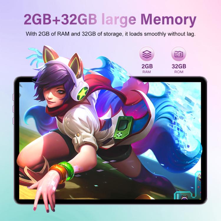 Pad 9 Ultra 10.1 inch 3G Phone Call Tablet PC, 2GB+32GB, Android 10 MTK6737 Quad Core, EU Plug, EU Plug