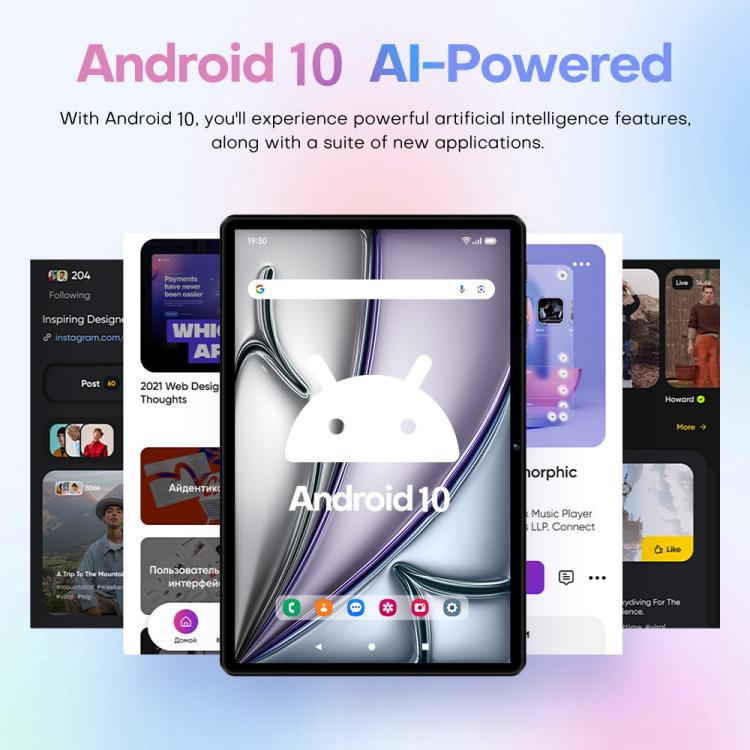 Pad 8 Pro 10.1 inch 4G LTE Tablet PC Combo Set, 4GB+32GB, Android 10 MT6755 Octa Core, with Keyboard / Mouse / Leather Case, US Plug, US Plug