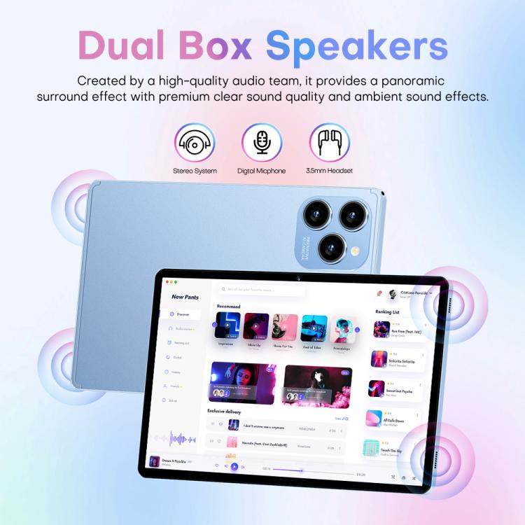 Pad 8 Pro 10.1 inch 4G LTE Tablet PC Combo Set, 4GB+32GB, Android 10 MT6755 Octa Core, with Keyboard / Mouse / Leather Case, EU Plug, EU Plug