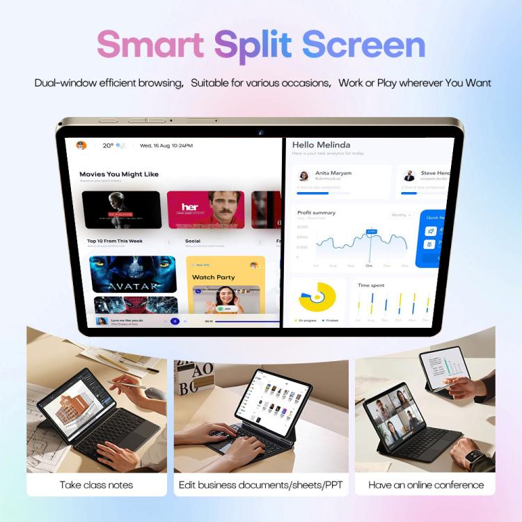 Tablette PC Pad 8 Pro 10,1 pouces 4G LTE (pack combo), 4 Go + 32 Go, Android 10, processeur octa-core MT6755, avec clavier, souris et étui en cuir, prise australienne., AU Plug