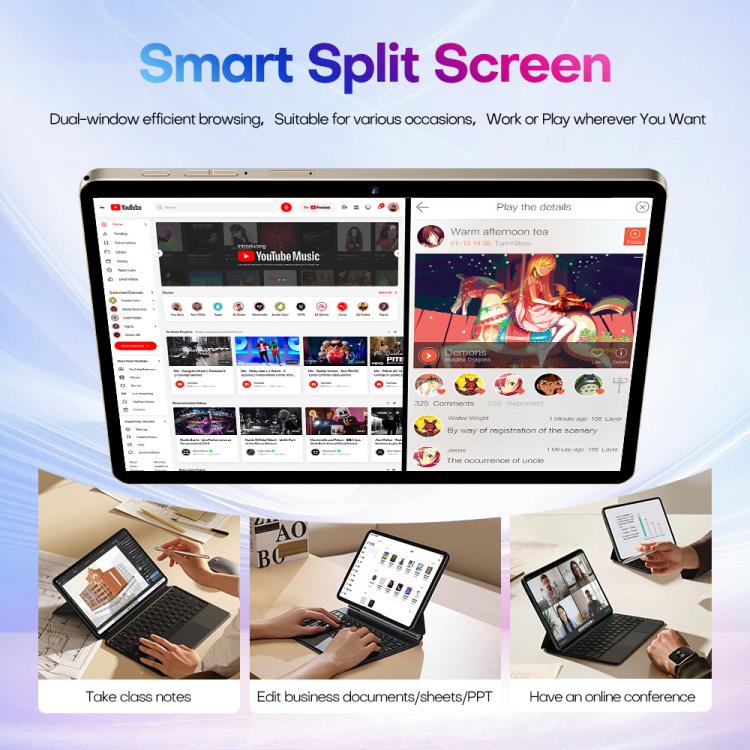 Tablette PC Pad 9 Pro 10,1 pouces 4G LTE (pack combo), 4 Go + 32 Go, Android 10, processeur octa-core MT6755, avec clavier, souris et étui en cuir, prise britannique., UK Plug