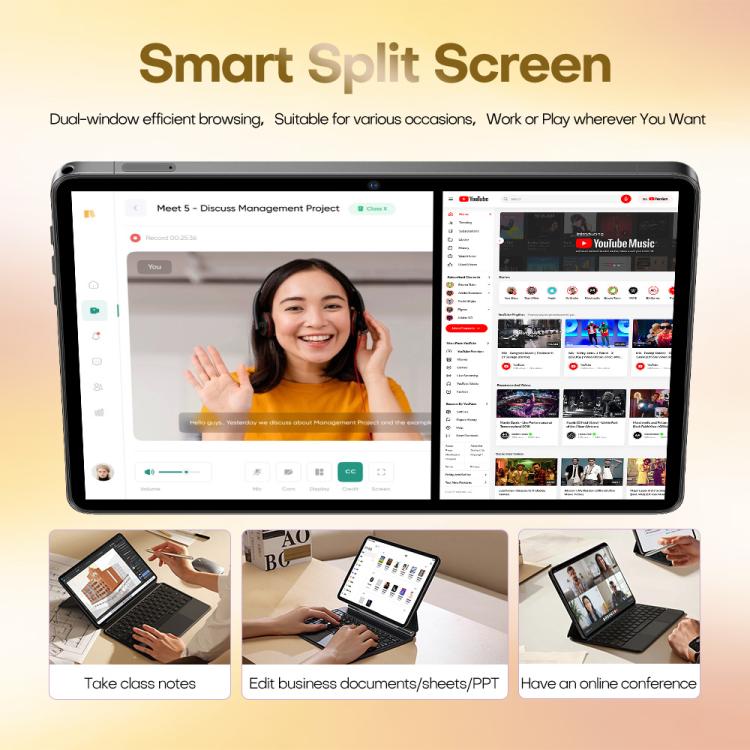 Pad 8 Ultra 10.1 inch 3G Phone Call Tablet PC, 3GB+32GB, Android 10 MTK6755 Quad Core, US Plug, US Plug