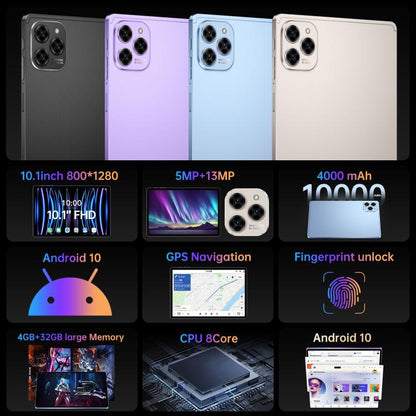 Pad 16 Pro 10.1 inch 4G LTE Tablet PC, 4GB+32GB, Android 10 MTK6755 Octa Core, EU Plug, EU Plug