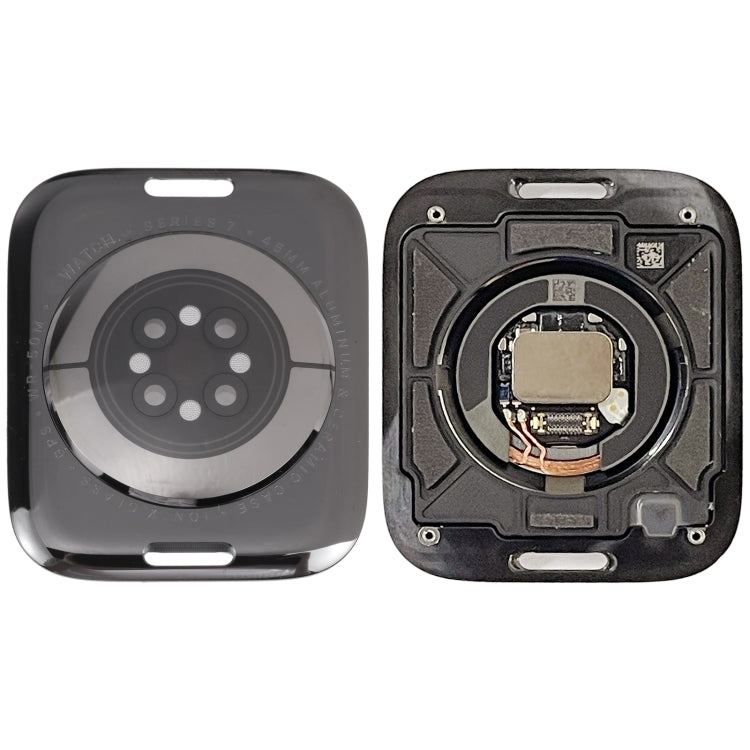 Pour Apple Watch Series 7 45MM Version GPS couvercle arrière en verre avec bobine de charge sans fil