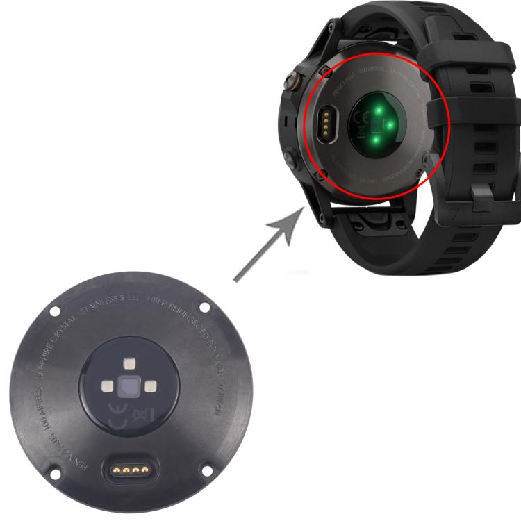 Coque arrière d'origine démontée pour Garmin Fenix 5 Plus, For Garmin Fenix 5 Plus(Original,Black), For Garmin Fenix 5 Plus(Original,Silver)