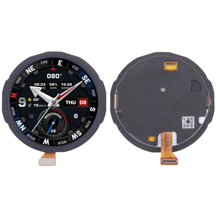 Écran LCD d'origine avec numériseur et ensemble complet pour Amazfit T-Rex 3, For Amazfit T-Rex 3(Original,black)