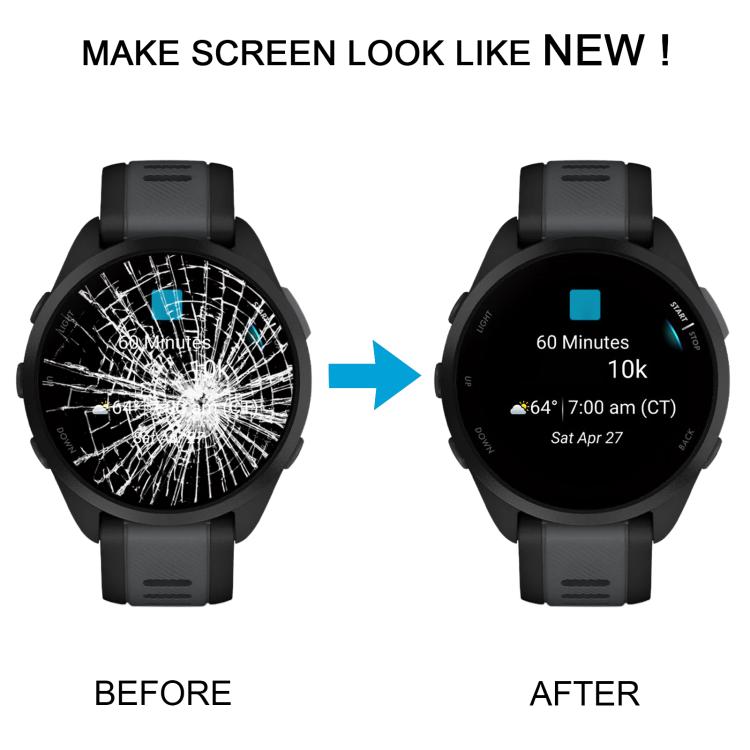 Écran LCD d'origine avec numériseur et ensemble complet pour Garmin Forerunner 165, For Garmin Forerunner 165(Original)